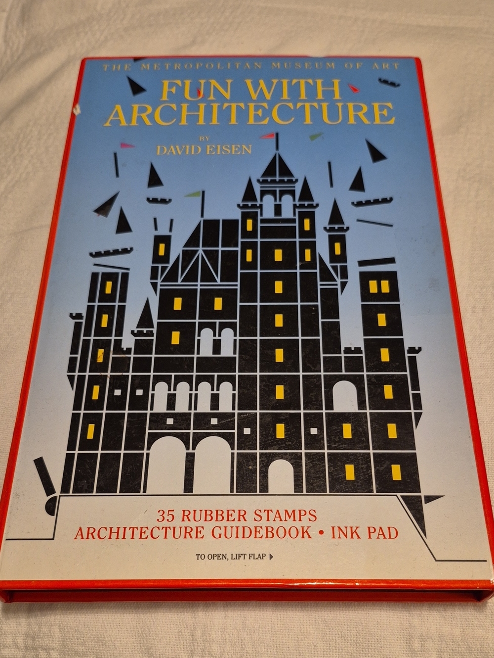 The Metropolitan Museum of Art, 35 rubber stamps, architecture book, ink pad